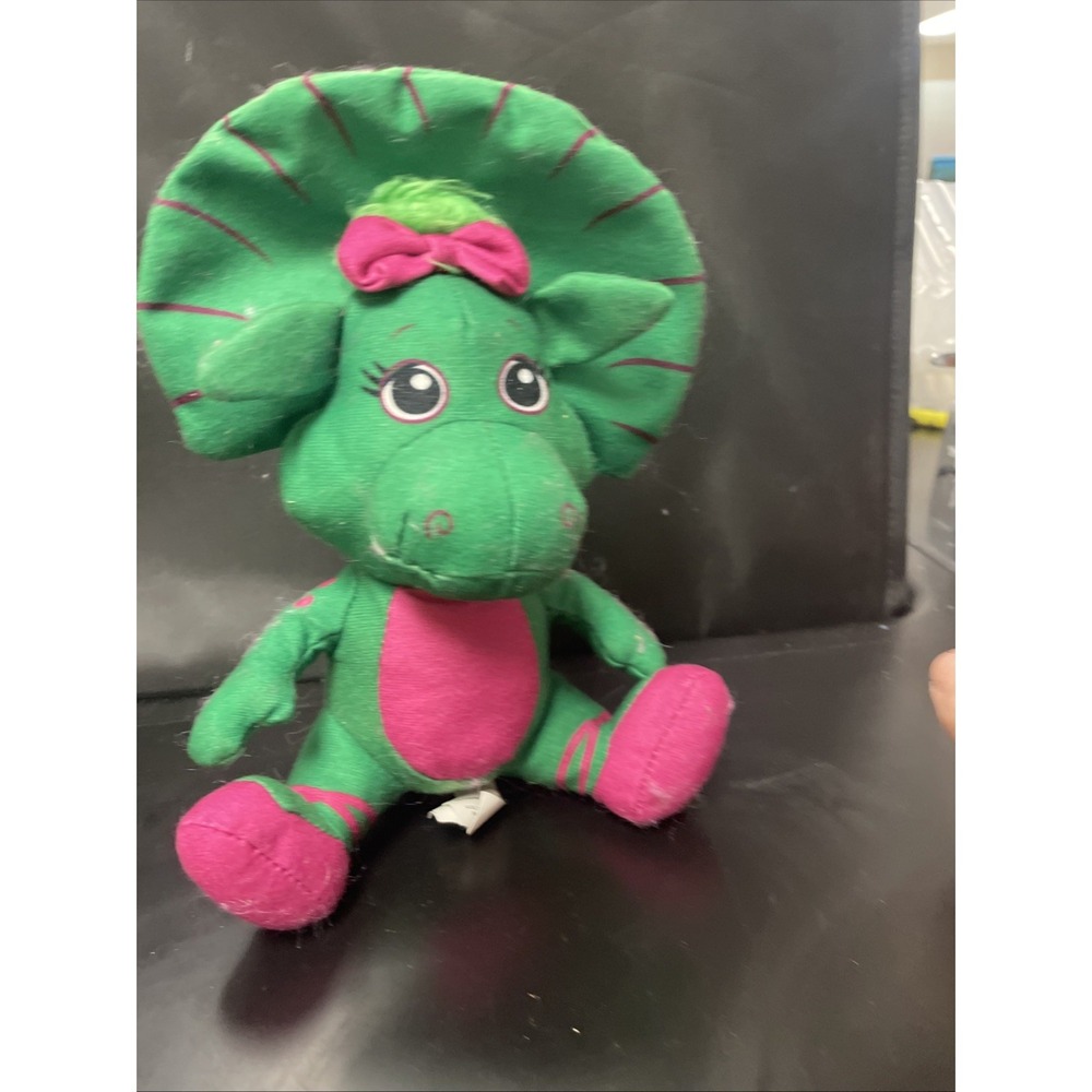 Barney & Friends Baby Bop Plush 8 Inches Green Purple Toy TV Show Doll Kids